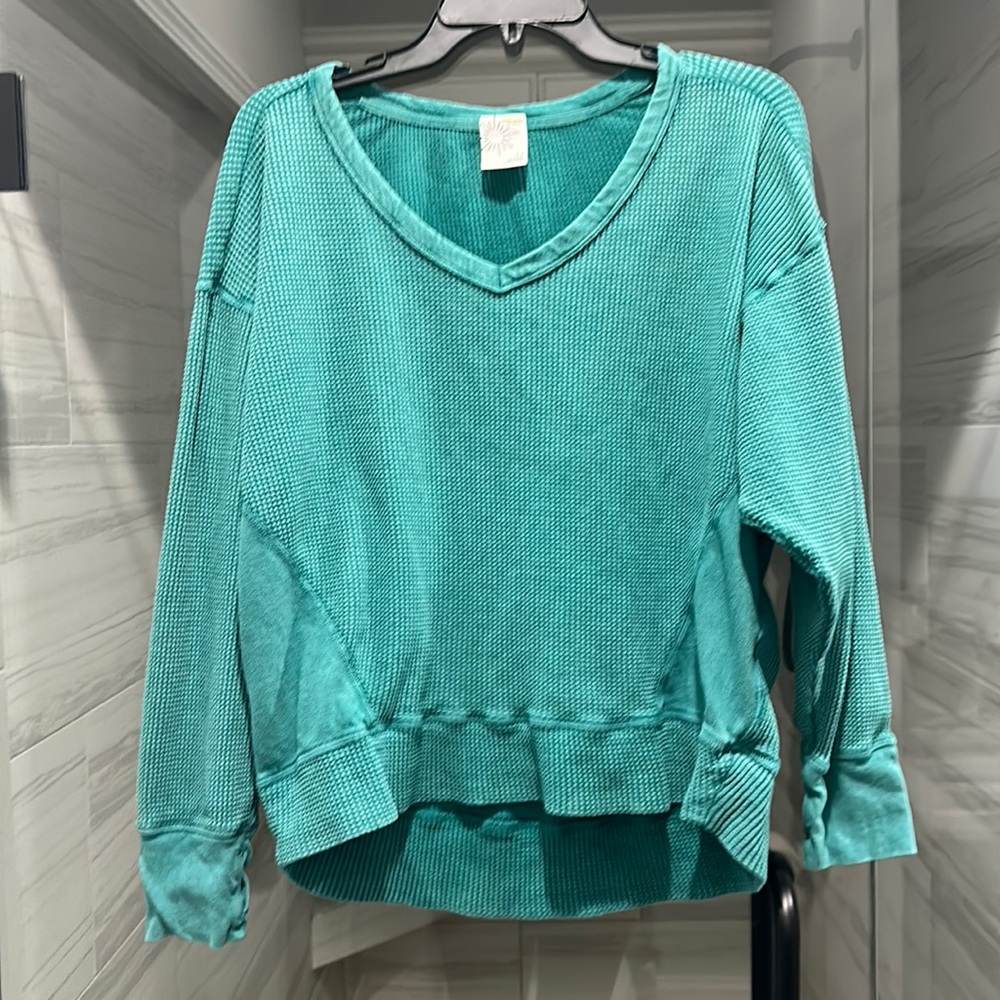 Aerie v neck waffle tunic